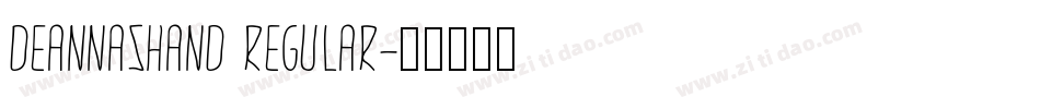 DeannasHand Regular字体转换